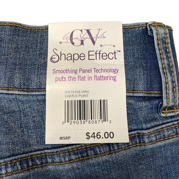 Gloria Vanderbilt Jeans Womens 6 Blue Denim Shape Effect Stretch High Rise Capri - Picture 9 of 13